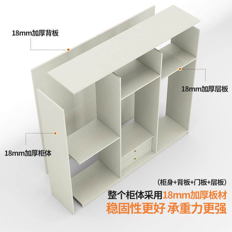 定欧18-610制到顶物米超级衣柜././.高/.主奶卧油风储收纳柜