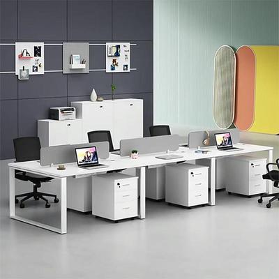 职员办公桌椅组合4四IEK人办位公桌简现6约六代人位办公桌员工位