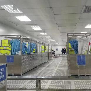 洁净衣柜无尘服棚储衣柜FFU过滤垂帘门百级车间设备无尘洁净衣柜