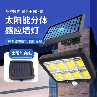 庭院户外防水新农村家用室内照明感应壁灯 太阳能灯人体感应分体式
