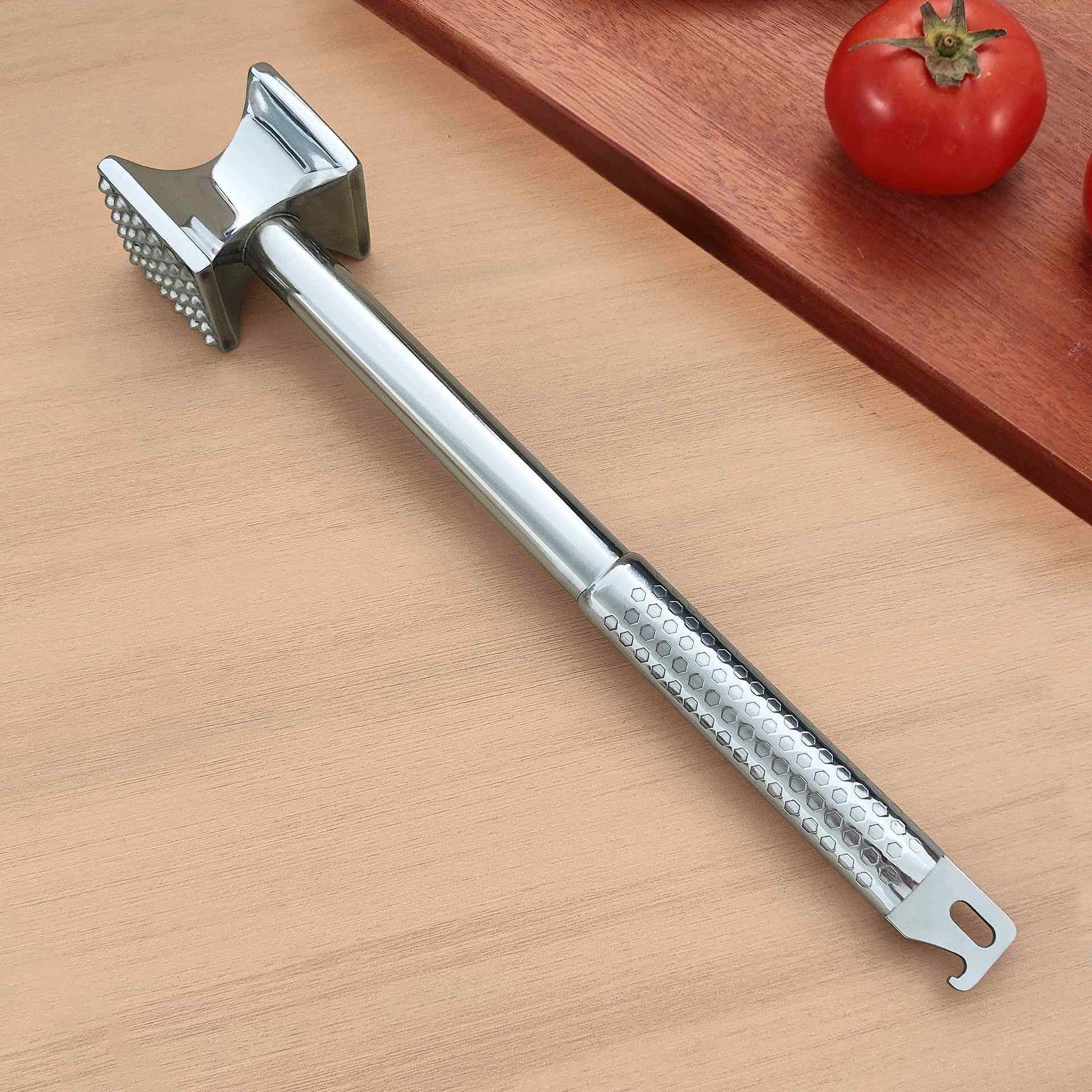 松肉锤304不锈钢锤肉器家用牛排锤嫩肉敲肉大排锤子双面肉锤