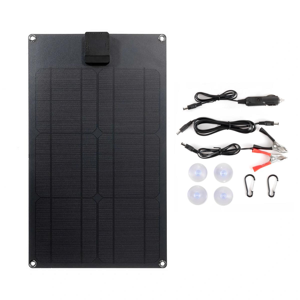 20W 25W QC3.0 2.0快充手机太阳能充电器 单晶硅18V太阳能充电