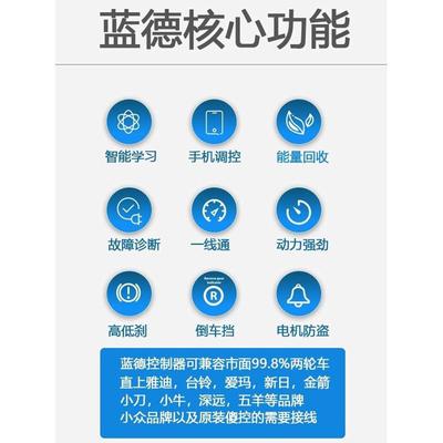 蓝德控制器爱玛7280无损安装7255国标电动二轮车7235全顺电机电摩