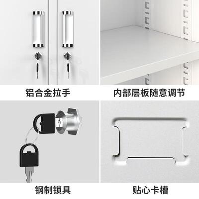 带锁家用储物柜AL-71210柜子二斗皮矮柜办公室文件柜铁钢制下收桌