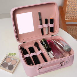 化妆包大容量带镜子多功能便携式ins风跟妆化妆箱硬壳化妆收纳盒