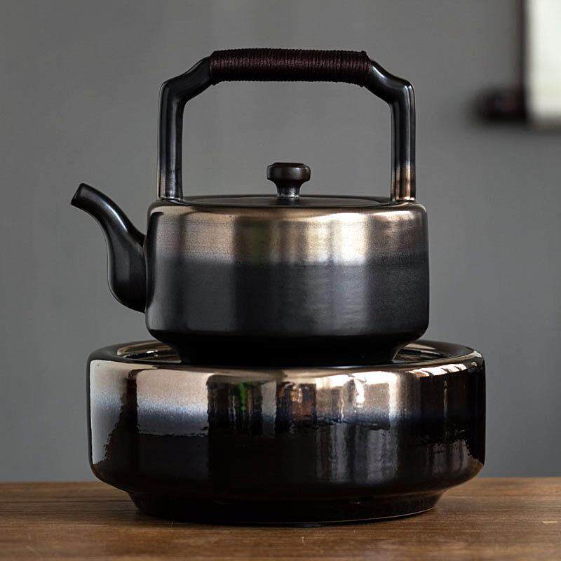 御汕堂静音黑晶炉电热煮茶烧水家用迷你泡泡茶炉小型台式陶壶煮茶