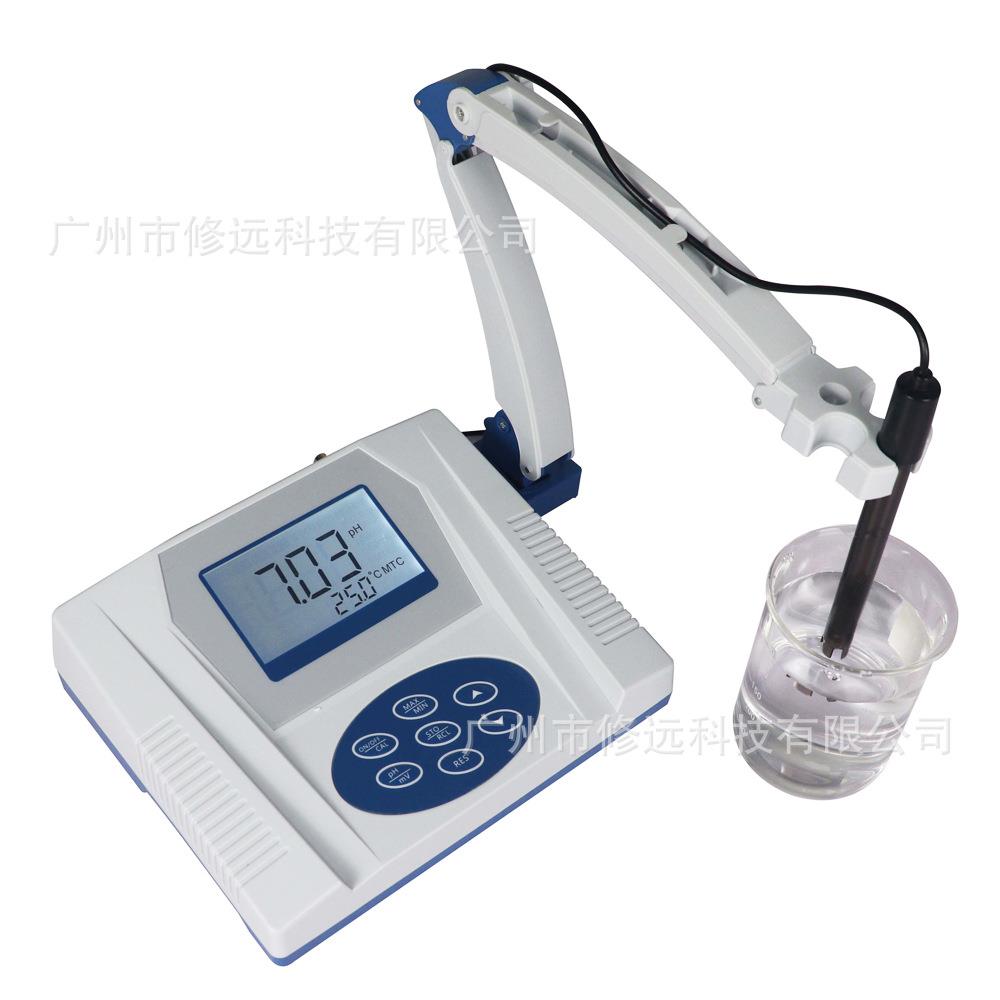 数显台式酸度计PH计实验室高精度PH值测试仪温度补偿PHS-3C图片