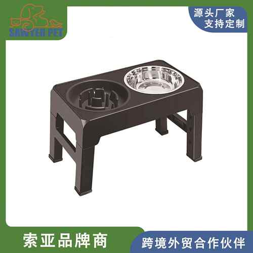 可升降折叠宠物碗架不锈钢狗碗狗盆大型犬狗狗碗食盆慢食碗
