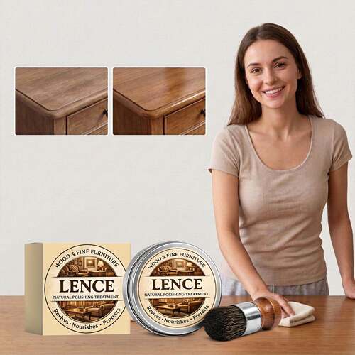 Furniture care cream with a gentle and mild texture for easy