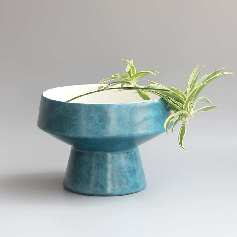 现代简约陶瓷大口花器样板房客厅餐边柜电视柜KTV茶几软装插花瓶