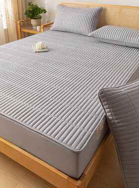 床QLN笠罩单纯棉100榻垫件榻米床套夹棉棕薄床垫5cm10cm