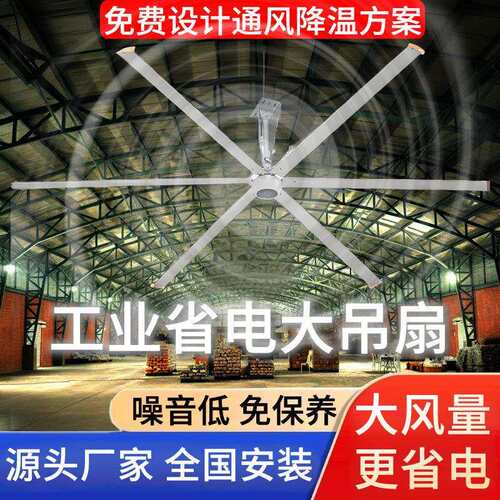 工业吊扇大风力节能2米7米大型工厂车间永磁大功率通风降温大风扇