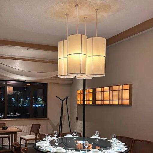 日式麻布吊灯火锅店饭店泰式餐厅灯大厅卡座吧台包间北欧装饰吊灯