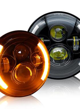 热卖7寸 牧马人led半圆4珠透镜越野车汽车前照灯车灯摩托车氙气灯