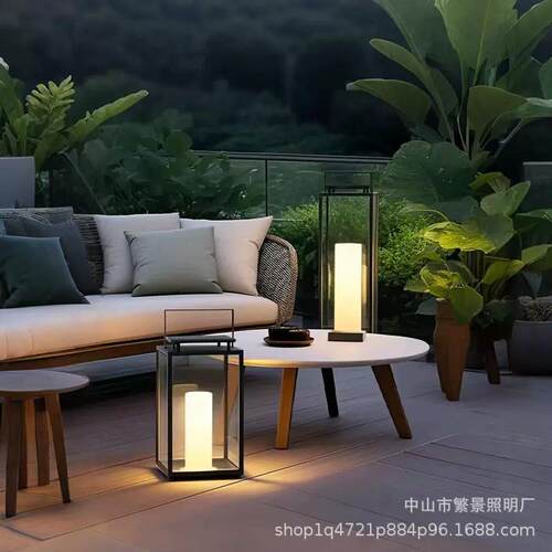 C3021-S户外落太阳草灯坪灯防水能别墅花园地灯庭院灯手提台灯院