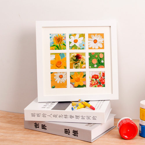 正方形diy九宫格DIY亲子装饰画