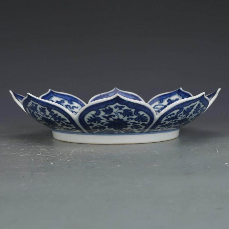 大清雍正青花龙纹盘仿古瓷器古董古玩收藏品老货摆件