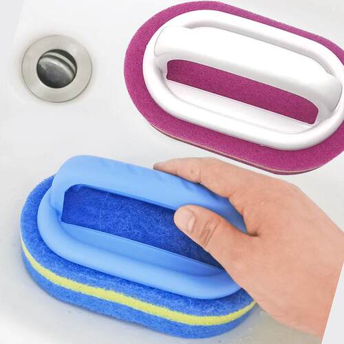 Handled Cleaning Brush, Sponge Scrubber for Kitchen, Thicken