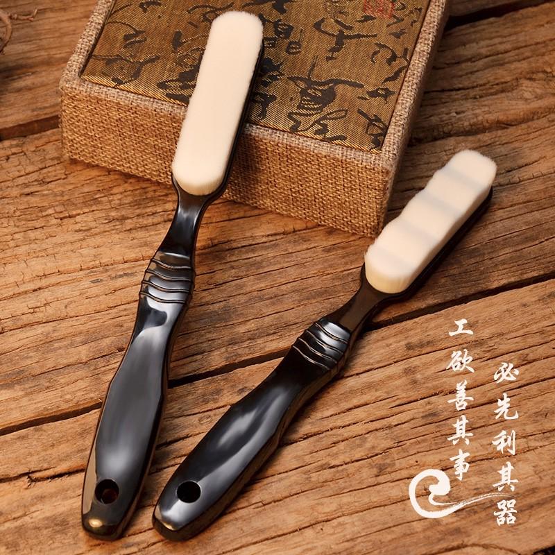 文玩刷子硬纳米刷子大小核桃金刚菩提子套装保养清理猪鬃打磨工具
