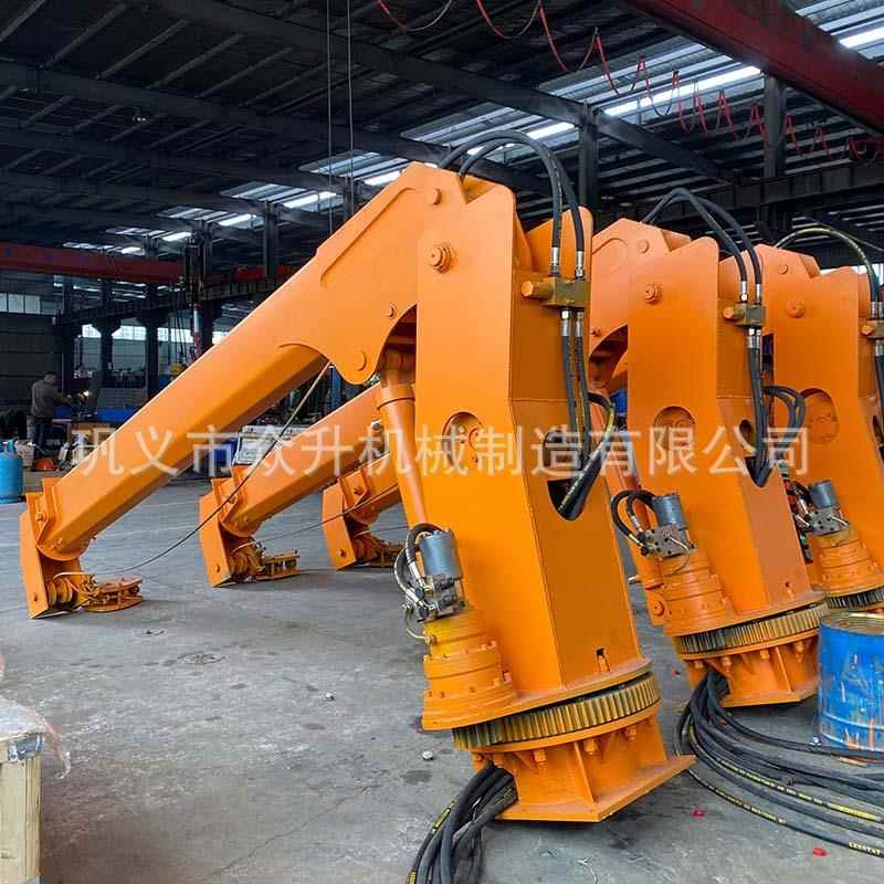 众升机械厂家直给船用液压伸缩吊机柴油动力船吊船用一吨吊机