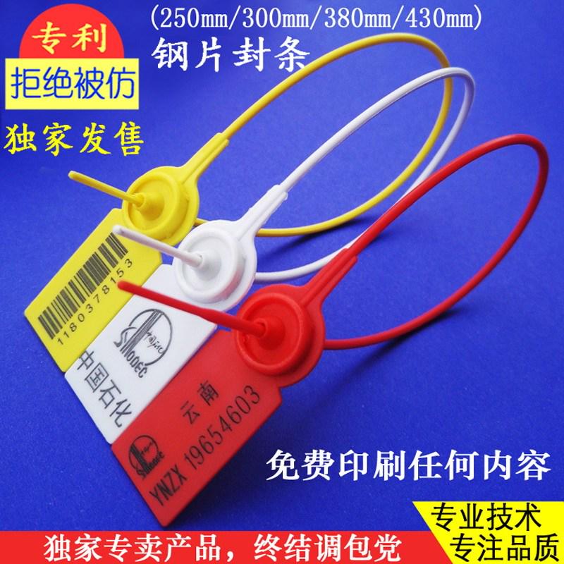 封签一次性塑料封条扎带煤运油罐车货柜物流铅封防盗调包扣100条