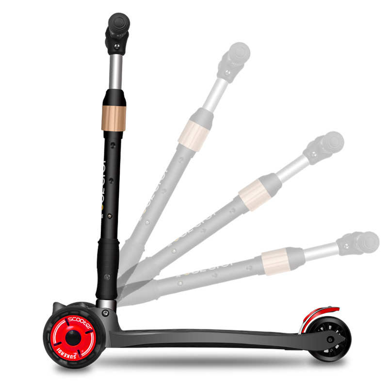 板车宝宝迪车可折叠滑板速4坷2滑 加宽12儿童踏滑车岁-轮四轮