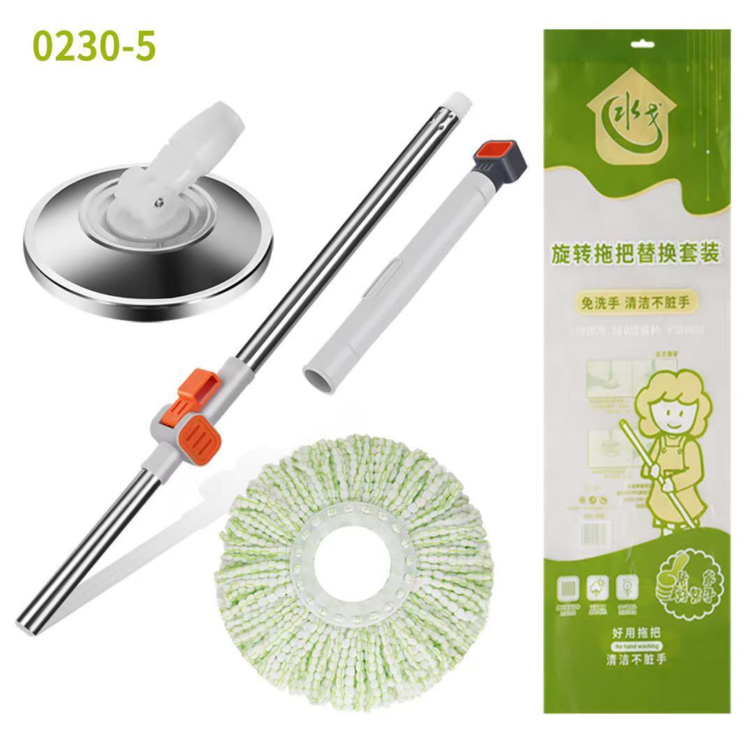 厂家通用旋转拖把杆手压加厚自动甩水拖布杆拖头替换墩布杆