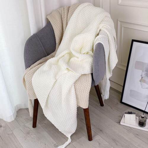 Solid Color Mesh Blanket Coral Fleece Blanket Knee Blanket