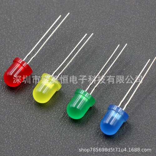 直插式led发光二极管 f8/8mm圆头（黄发黄）带色长脚有边 LED灯珠