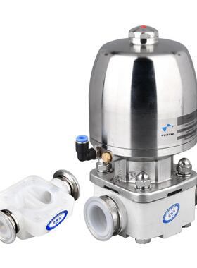 不锈钢气动快装衬氟隔膜阀 卫生级/食品级 衬氟PFA衬胶卡箍隔膜