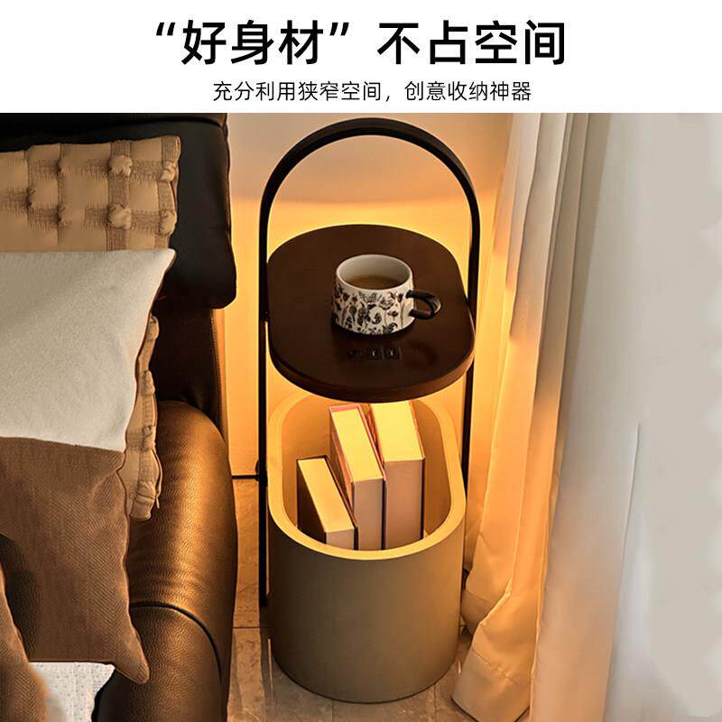 客厅灯床头灯茶几置落物沙边几卧地室奶油充电in发LB.-342s氛围落