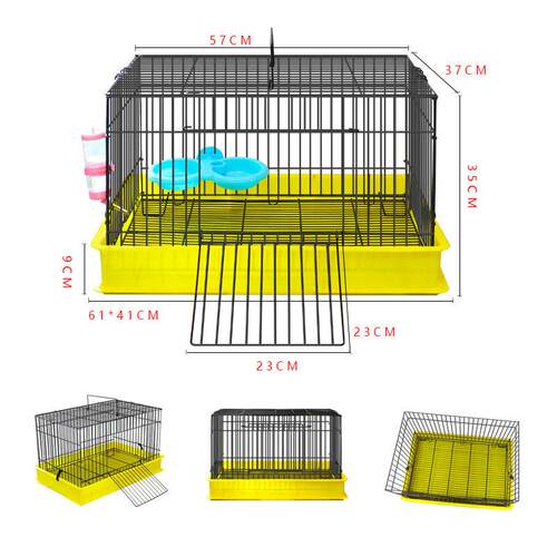 荷兰猪笼兔笼防喷尿兔笼防溅兔子笼芦丁鸡笼宠物笼加深粪盘笼