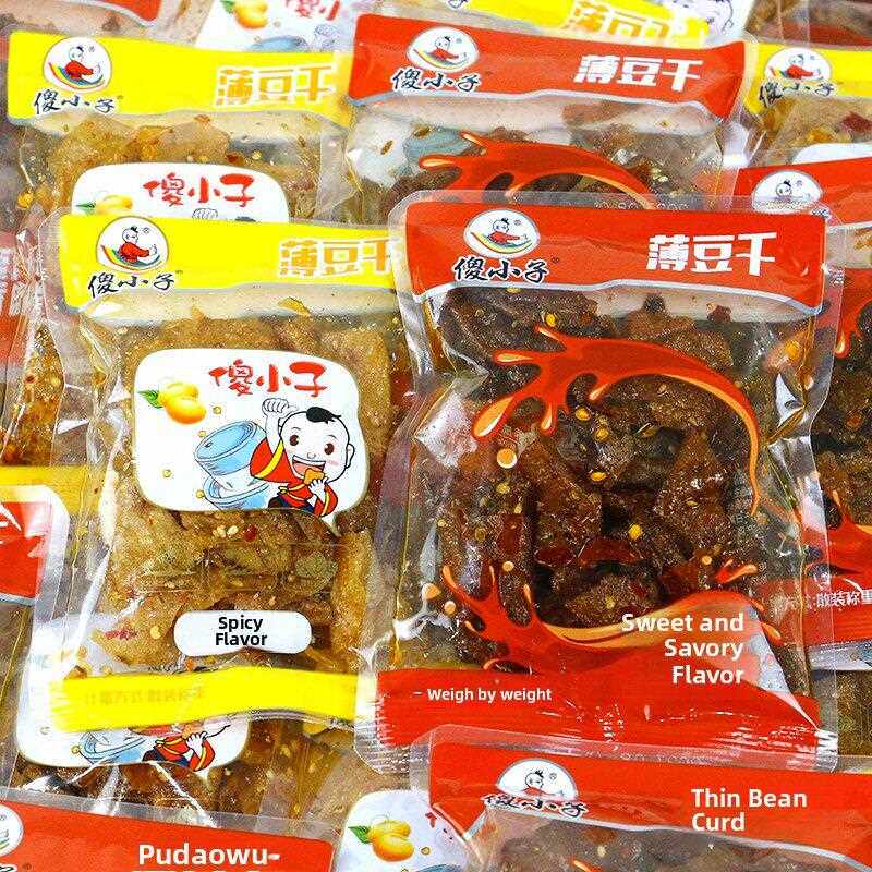 傻小子称重500g豆皮精品香干香辣味卤汁味豆干湖南特产手工辣条