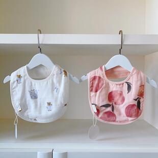 Rae Studio U型六层竹棉纱布包边围嘴 口水巾 柔软吸水不勒脖子