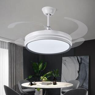 LED风扇灯隐形扇叶家用客厅餐厅卧室带电扇一体智能遥控吸顶LED灯