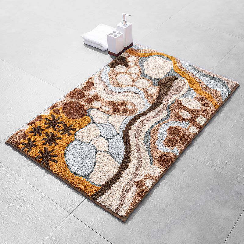 大达藏酒卫店典浴垫室地毯加厚克拉垫吸水厚绒生间卧室淋浴防滑地