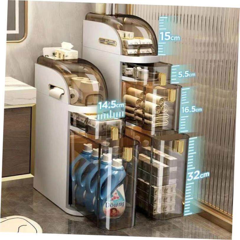 Bathroom sewn storage cabinet Storage rack卫生间夹缝收纳柜