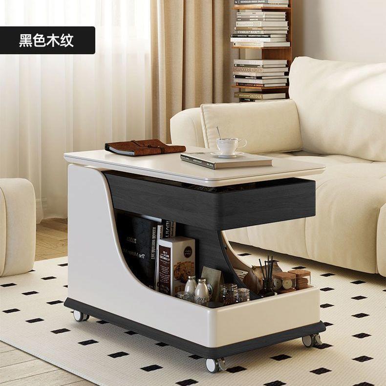 正品可升降岩板降桌柜面边几客厅沙发边可移动推车功能可移动多升