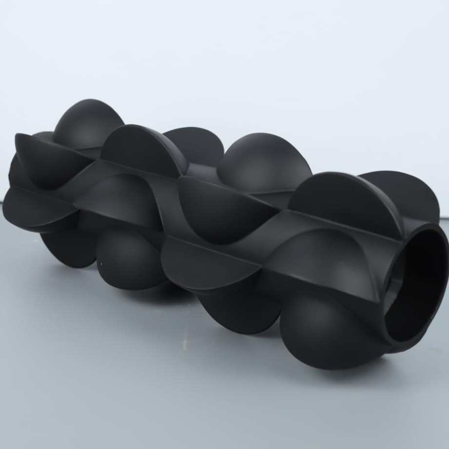 现代简约欧圆柱错位几何造型树脂花插花器摆件样板房软装饰品摆件