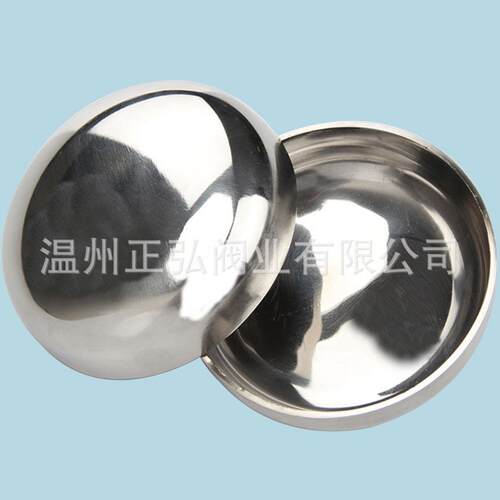 304不锈钢镜面封头 Φ219*4内外抛光食品级储罐封头 冲压管帽