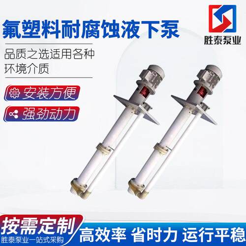 厂家供应FYS氟塑料立式液下泵工程塑料耐酸耐腐蚀排污泵