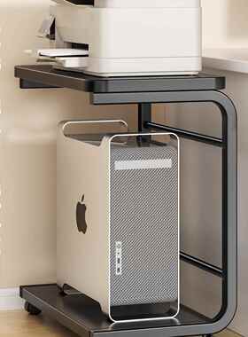 电脑主机托架底盘座双可移动机散热托架支架桌下放置柜箱F998M85H