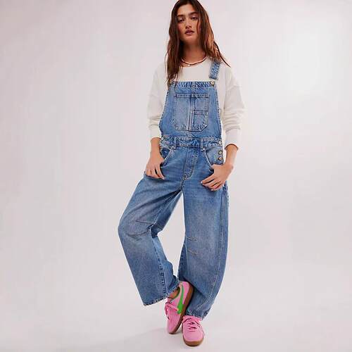 Straight leg workwear jeans overalls