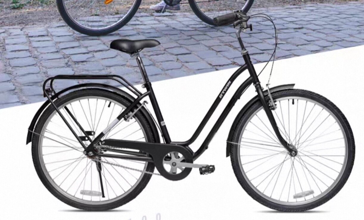 Городской велосипед Decathlon ELOPS 100LF 26 дюймов прогулочный женский photo review