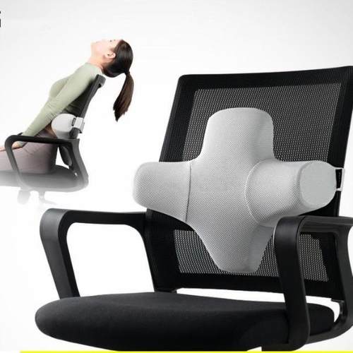 记忆棉人体工学腰部靠垫办公室椅子防滑腰靠护腰汽车靠背透气夏