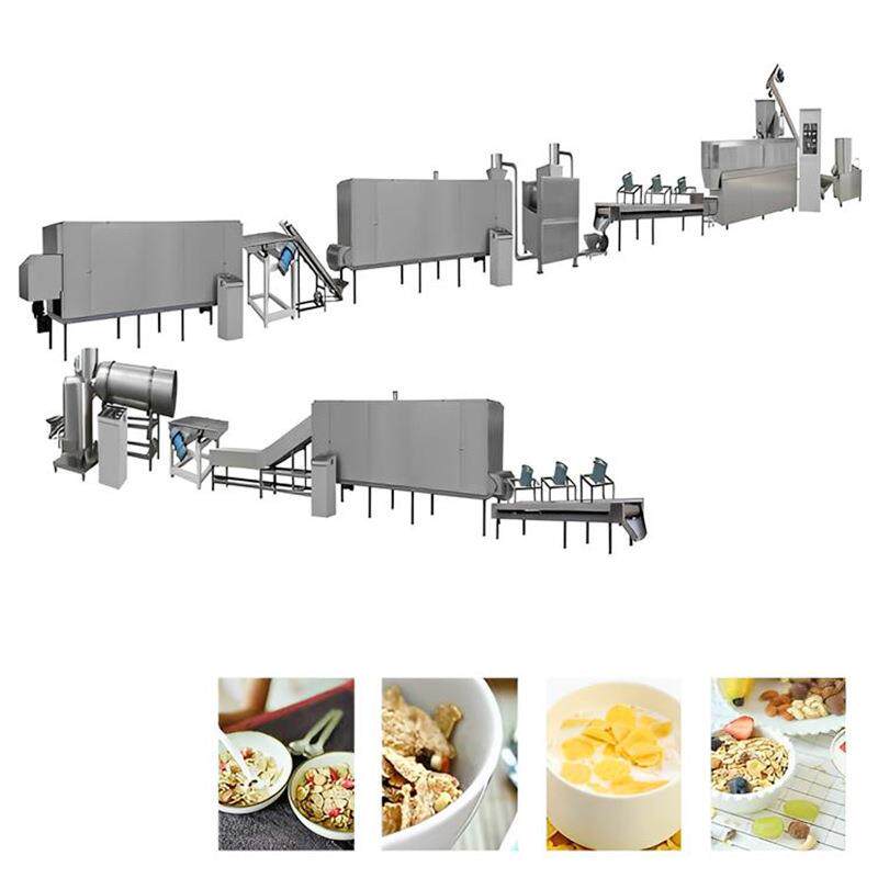 玉米片膨化机早餐谷物片生产线谷物片膨化机全自动麦圈生产线