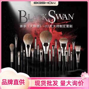 EIGSHOW化妆刷黑天鹅套装22支软毛动物专业化妆师专用高级全套刷