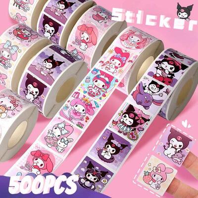 500 PCS Sanrio Hello Kitty Cartoon Sticker Cute Cartoon Kuro