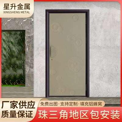 厂家供应进户门别墅入户门精雕铸铝门隔音降噪铝合金入户门