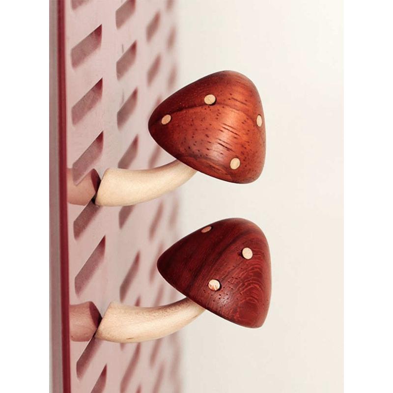 日式实木可爱趣味木制磁吸小蘑菇冰箱贴饰 家用装饰品小礼品